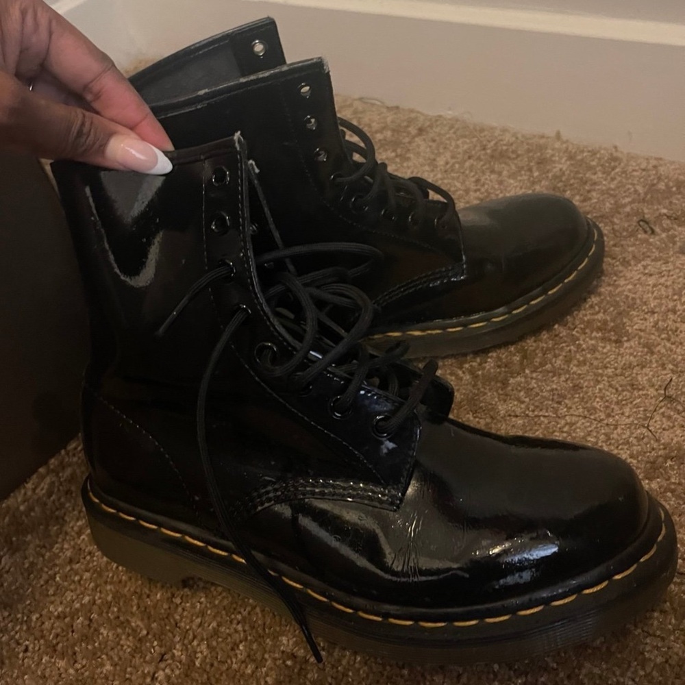 Dr martens patent boot